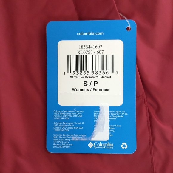 🆕 Columbia Women's Timber Pointe II Jacket, Small - Beet (Red), NWT, Authentic - Picture 3 of 6